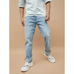 Forca By Lifestyle Blue Cotton Slim Fit Jeans-picture-23