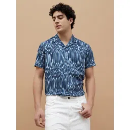 Forca By Lifestyle Blue Regular Fit Printed Shirt-picture-28