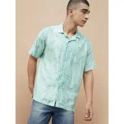 Forca By Lifestyle Blue Regular Fit Printed Shirt-picture-36