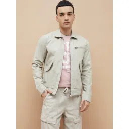 Forca By Lifestyle Grey Cotton Regular Fit Jacket-picture-12