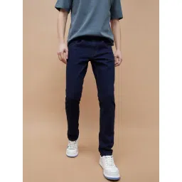 Forca By Lifestyle Indigo Cotton Slim Fit Jeans-picture-41