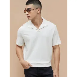 Forca By Lifestyle Lily White Cotton Relaxed Fit Polo T-Shirt-picture-28