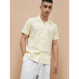 Forca By Lifestyle Off White Regular Fit Embroidered Shirt-picture-26