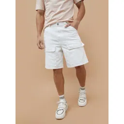 Forca By Lifestyle White Cotton Regular Fit Shorts-picture-27