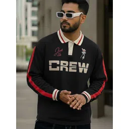 Force Men Typography Printed Polo Collar T-shirt-image-13