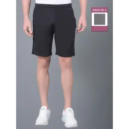 Force NXT Black & Grey Regular Fit Sports Shorts- Pack Of 2-picture-19