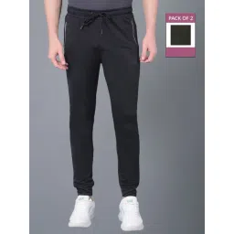 Force NXT Black & Olive Regular Fit Sports Joggers - Pack Of 2-picture-39