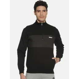 Force NXT Black Cotton Regular fit Colorblock Sweatshirt-image-15