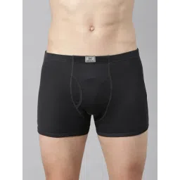 Force NXT Black Cotton Regular Fit Trunks-image-2