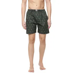 Force NXT Green Cotton Regular Fit Printed Boxers-picture-48