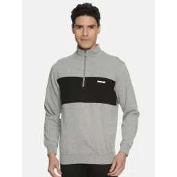 Force NXT Grey Cotton Regular fit Colorblock Sweatshirt-picture-20
