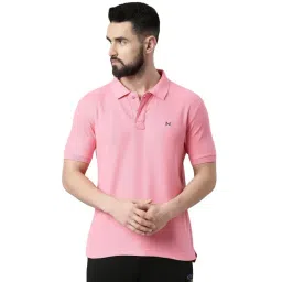 Force NXT Light Pink Cotton Regular Fit Polo T-Shirt-picture-30