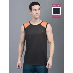 Force NXT Magnet & Blue Regular Fit Gym Vest - Pack Of 2-picture-27