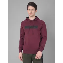 Force NXT Maroon Cotton Regular fit Solid Hooded Sweatshirt-picture-16