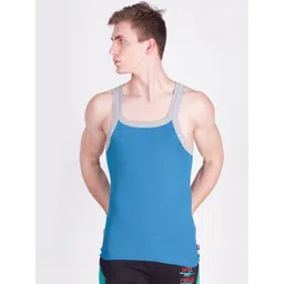 Force NXT Men Blue Cotton Gym Vest-picture-22