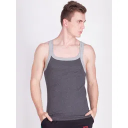 Force NXT Men Grey Cotton Gym Vest-picture-11
