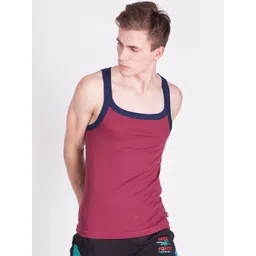 Force NXT Men Maroon Cotton Gym Vest-picture-12