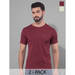 Force NXT Men Pack Of 2 Anti Odour Solid Round Neck Training or Gym T-shirt-picture-34