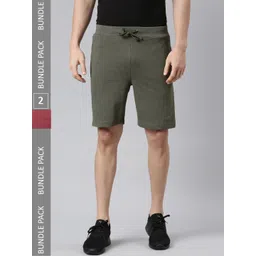 Force NXT Men Pack Of 2 Mid Rise Super Combed Cotton Bermuda Shorts-picture-22