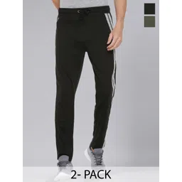 Force NXT Men Pack Of 2 Striped Cotton Track Pants-picture-34