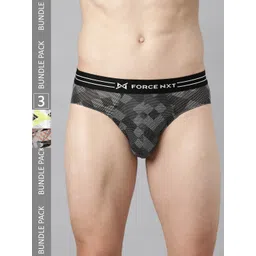 Force NXT Men Pack Of 3 Printed Cotton Basic Briefs-image-34