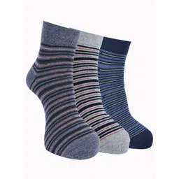 Force NXT Men Pack Of 3 Striped Ankle-Length Socks-picture-13