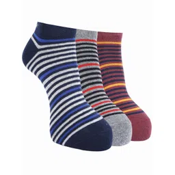 Force NXT Men Pack Of 3  Striped Cotton Ankle-Length Socks-picture-30