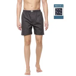 Force NXT Multicolored Cotton Regular Fit Printed Boxers - Pack Of 2-picture-30