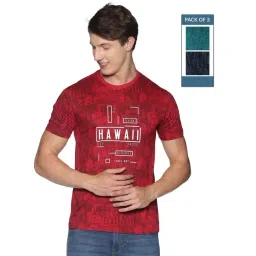 Force NXT Multicolored Cotton Regular Fit Printed T-Shirt - Pack Of 3-picture-48