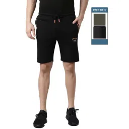 Force NXT Multicolored Cotton Regular Fit Shorts - Pack Of 3-picture-41