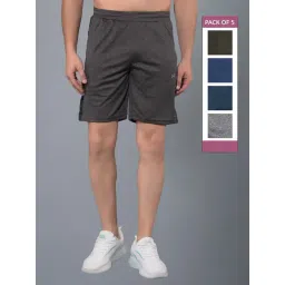 Force NXT Multicolored Regular Fit Sports Shorts- Pack Of 5-picture-46