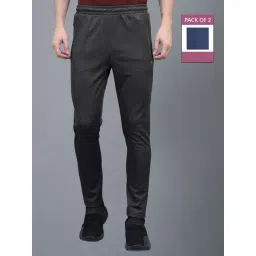 Force NXT Navy & Grey Regular Fit Sports Trackpants - Pack Of 2-picture-44