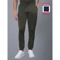 Force NXT Navy & Olive Regular Fit Sports Joggers - Pack Of 2-picture-37