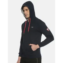 Force NXT Navy Cotton Regular fit Solid Hooded Sweatshirt-picture-42