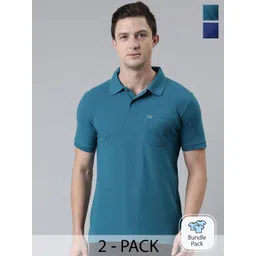 Force NXT Pack Of 2 Polo Collar Super Combed Cotton T-shirt-picture-19