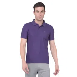 Force NXT Purple Cotton Regular Fit Polo T-Shirt-picture-20