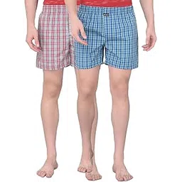 force nxt Super Combed Cotton Mens Pack of 2 Checks Boxer Shorts-picture-12