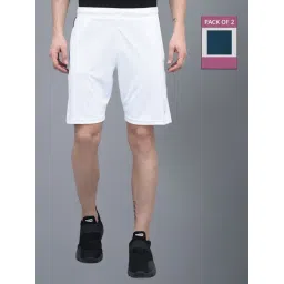 Force NXT White & Green Regular Fit Sports Shorts- Pack Of 2-picture-47