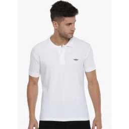 Force NXT White Cotton Regular Fit Polo T-Shirt-image-1