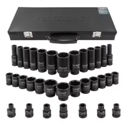 FORCEKRAFT 33 Pcs Impact Sockets Kit Chrome Vanadium Steel 1/2 Inch (12.7 mm) Landing Size, FK-4333-5MPB-picture-22
