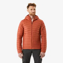 Men Puffer Down Jacket For Trekking MT100 -5°C Orange-image-3