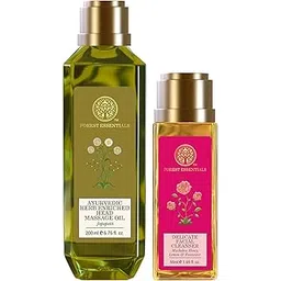 Forest Essentials Ayurvedic Herb Enriched Head Massage Oil Japapatti & Forest Essentials Delicate Facial Cleanser Mashobra Honey Combo-picture-21