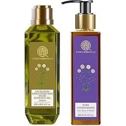 Forest Essentials Ayurvedic Herb Enriched Head Massage Oil Japapatti & Forest Essentials Hair Cleanser Amla Combo-picture-30