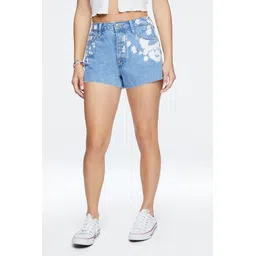 forever 21 Solid Women Blue Denim Shorts-picture-20