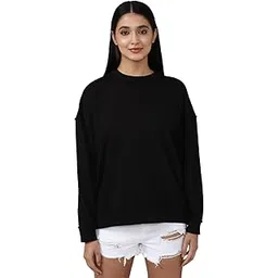 forever 21 Womens Solid Regular Fit Sweatshirts-picture-17