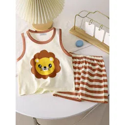 FOREVER FRIDAY Boys Printed Round Neck Sleeveless T-shirt with Shorts-picture-11