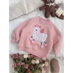 FOREVER FRIDAY Girls Graphic Embroidered Applique Round Neck Pullover Sweatshirts-picture-23