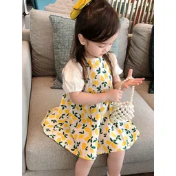 FOREVER FRIDAY Women Floral Print Puff Sleeve A-Line Dress-image-48