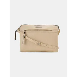 Forever Glam by Pantaloons Beige Logo Sling Handbag-picture-20