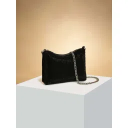Forever Glam by Pantaloons Black Embellished Sling Handbag-picture-23